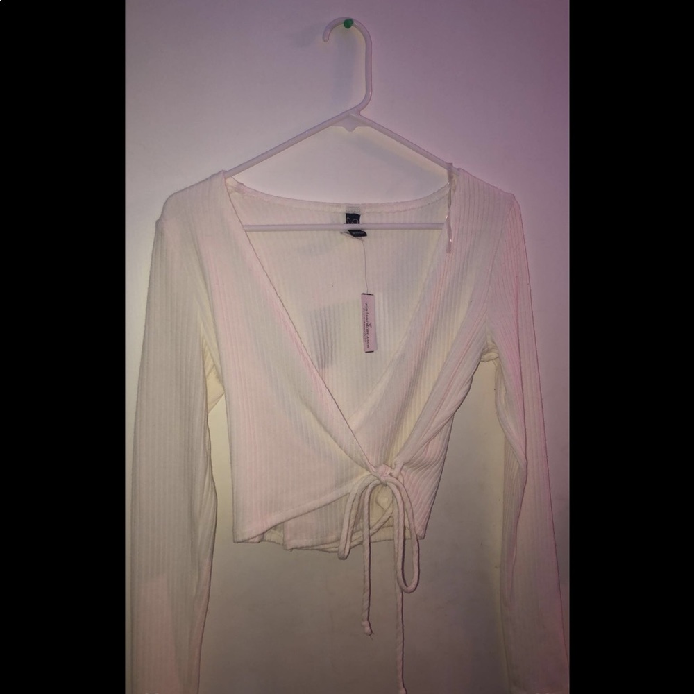 Ivory Sweater Tie Shirt